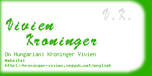 vivien kroninger business card